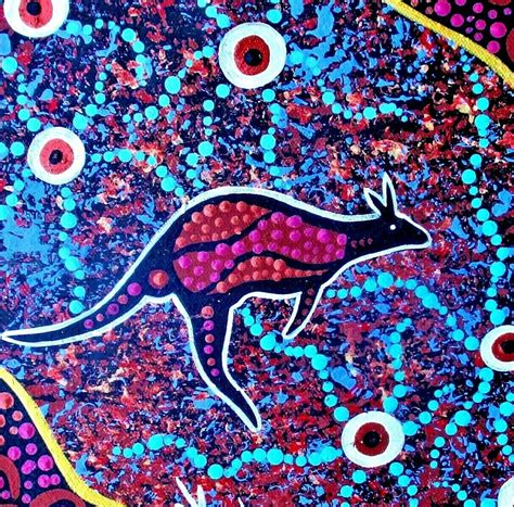 New Stunning Aboriginal Art On Canvas My Country Etsy