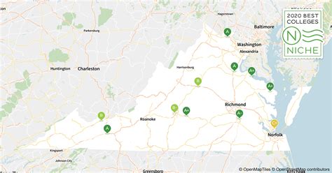 Universities In Virginia Map