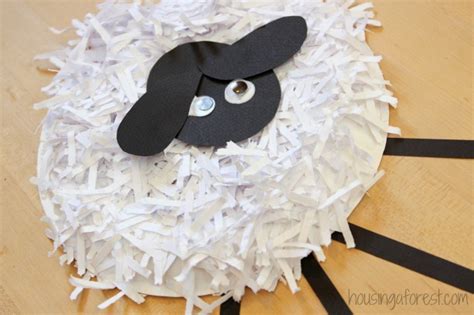Paper Plate Sheep Craft Housing A Forest