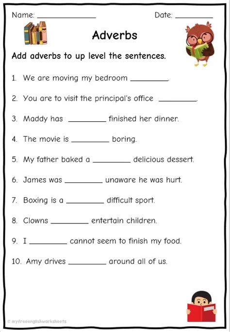 Grade 2 And 3 Adverb Worksheets Free English Worksheets