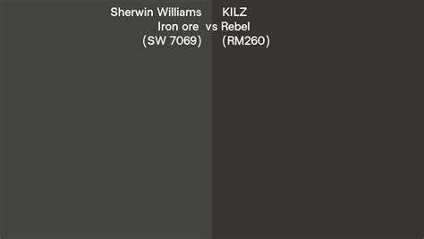 Sherwin Williams Iron Ore Sw Vs Kilz Rebel Rm Side By Side
