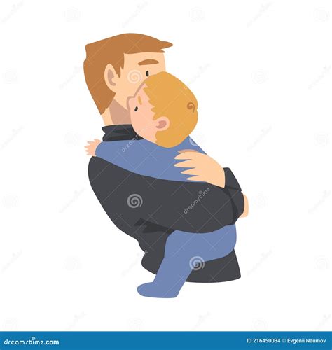 Joven Papá Abrazando A Su Bebé Feliz Paternidad Paternidad Y Cuidado De