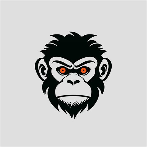 Monkey Head Logo Vector Gorilla Brand Symbol 24124811 Vector Art At