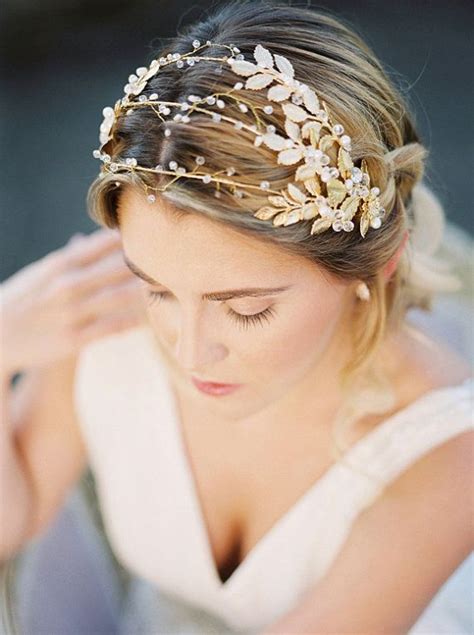 Gilded Gold Leaves Triple Headband Gold Metal By Gildedshadows Gold