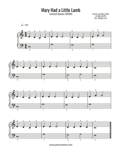 Free Easy Piano Sheet Music For Beginners Piano Notion Easy Piano
