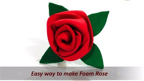 How To Make Easy Flower Rose Using Foam Sheet Foam Roses Foam