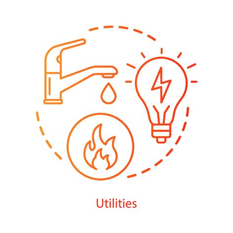 Household Communal Utilities Concept Icon Public Services Water
