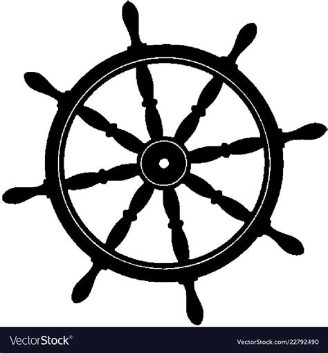 Pirate Ship Wheel Royalty Free Vector Image Vectorstock