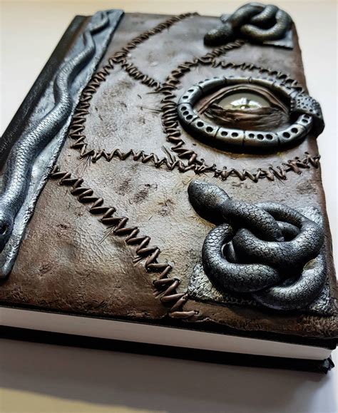 1842 poetry leather journal, 3 1/4 x 4. Book of Shadows Journal - Goblin Dreams