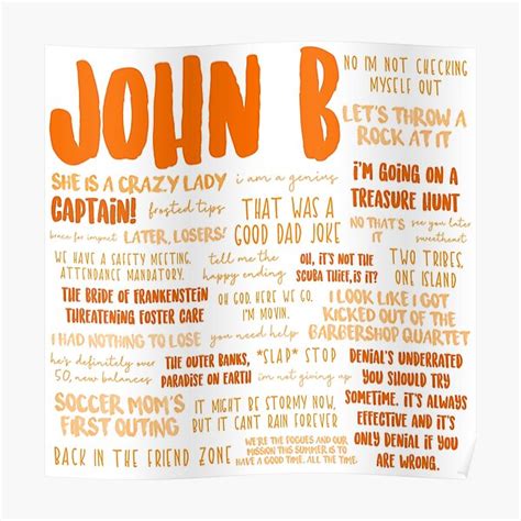 John B Outer Banks Quotes Poster For Sale By Mutualletters Redbubble