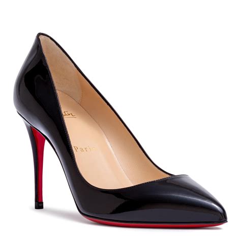 Christian Louboutin Pigalle 85 Black Patent Leather Pumps In Black