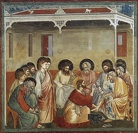 Washing Of Feet Fresco By Giotto