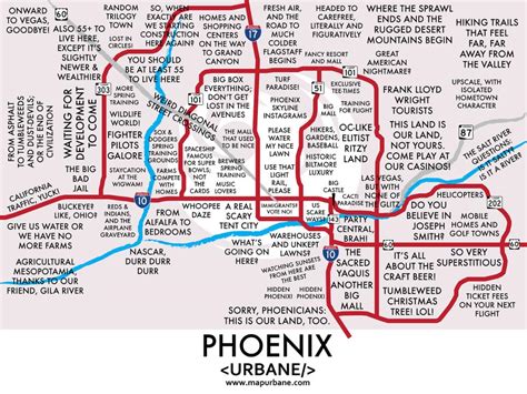 Phoenix Suburbs Map Map Of Phoenix Suburbs Arizona Usa