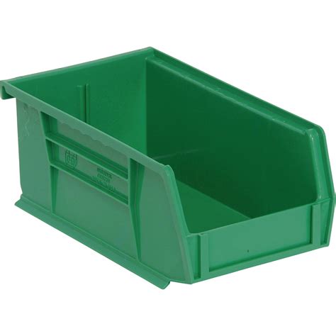 We have bins with a hopper front if. Quantum Storage Heavy Duty Stacking Bins — 7 3/8in. x 4 1/8in. x 3in. Size, Green, Carton of 24 ...