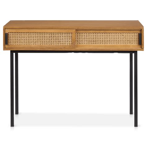 Cane And Natural Wood Console Table Bouclair Canada