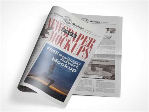 Tabloid Newspaper Mockup 13 Photorealistic Newspapers And Advertising