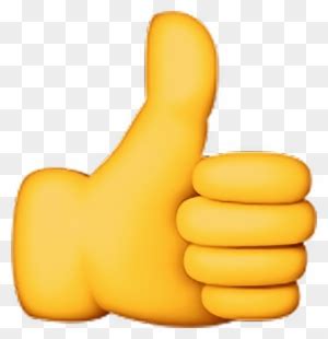 Clipart Ok Thumbsup Good Yellow Fine Emojisticker Yes Thumbs Up Apple Emoji Free Transparent