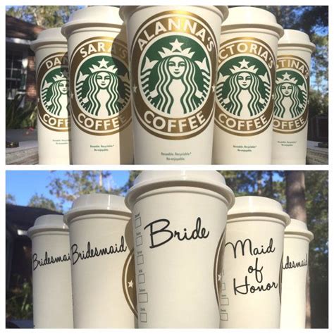This Listing Is For 6 Personalized Starbucks Cup Personalize It Any