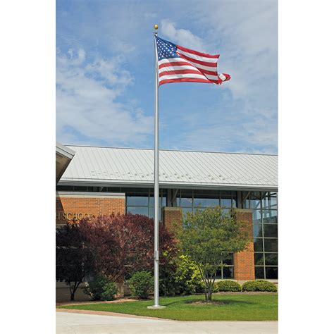 30 Foot American Flagpole Kit Aluminum Sectional Flag Pole