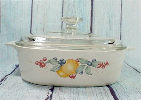 Vintage Corning Ware Abundance Casserole Dish With Clear Lid A 2 B 2