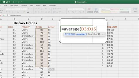 Enter the column label enclosed between double quotation marks, such as age or yield, or a number (without quotation marks) that represents the position of the column within the list: How to Calculate the AVERAGE in Excel - YouTube