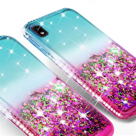 Samsung Galaxy A10e Case Liquid Glitter Phone Case Waterfall Floating