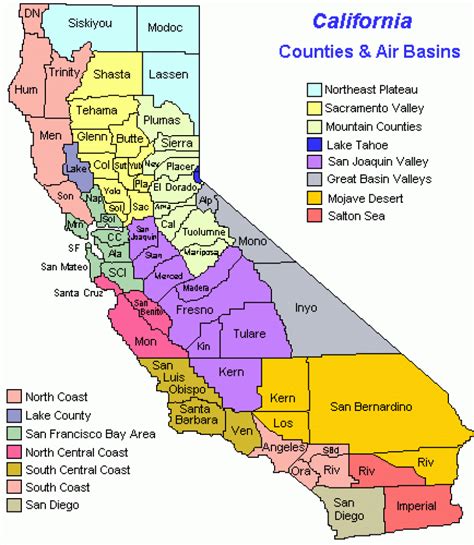 Map Of California Coast Cities Printable Maps