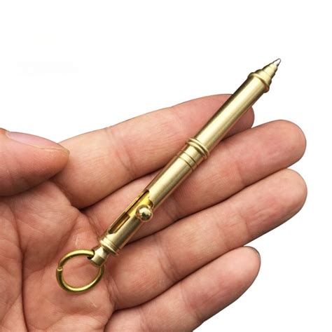 Tactical Gun Bolt Pen Outdoor Classic Brass Pen Edc Attack Pen Carry