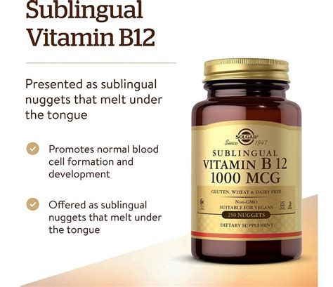Vitamina B12 Cianocobalamina 1000 Mcg Sublingual 500 Nuggets Envío Gratis