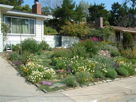 No Mow Garden Front Yard Garden Design Xeriscape Front Yard Front