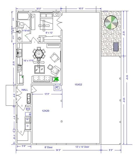 Refer to floor plan for actual layout. Shop with living quarters, Floor plans and Rv garage on ...