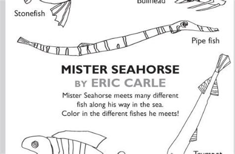 Mister seahorse activities | simply mommie here are the activities we did!: Eric Carle coloring pages (Very Hungry Caterpillar ...