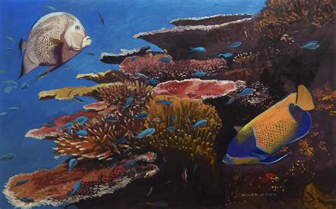 The Living Coral Reef Gerry Miles Paintings