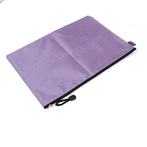 Unique Bargains Rectangle A4 Storage Zipper File Bag Folder Holder