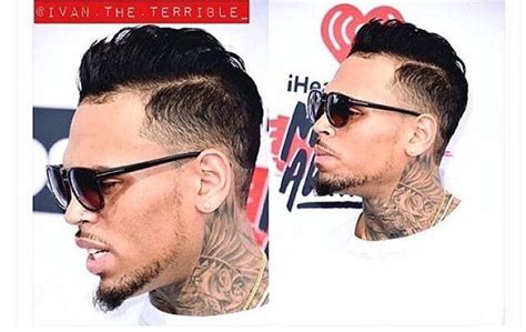 chris brown fade haircut