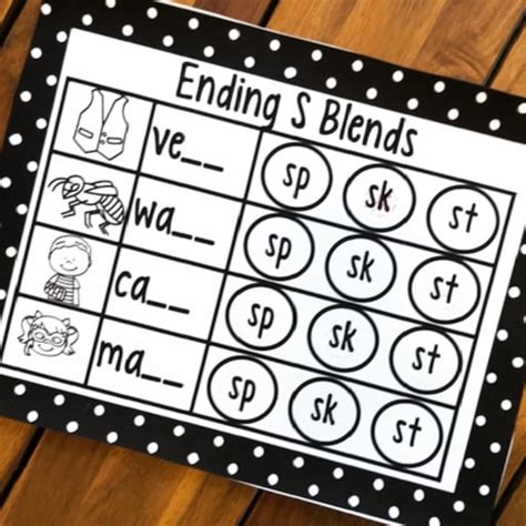 Free Ending Blends Printables For Preschool Children Ending Consonant