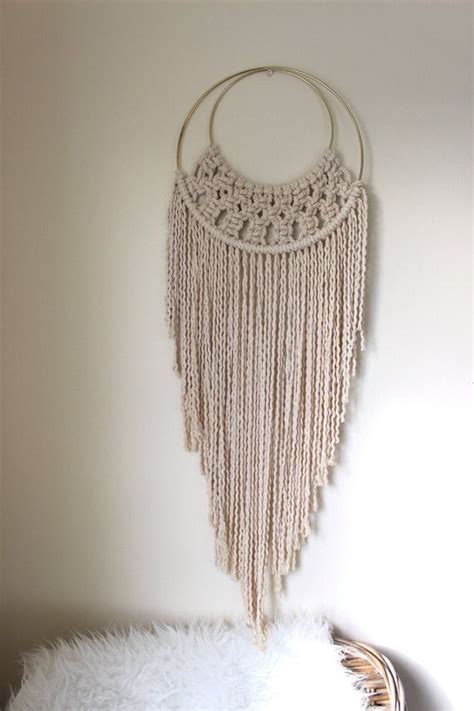 This is a wall hanging project you can use as window valance or headboard. Made to Order Macrame Circle Moon Wall by ...