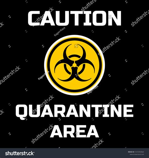 Quarantine Area Warning Sign Vector Image Stock Vector Royalty Free 1672453564 Shutterstock