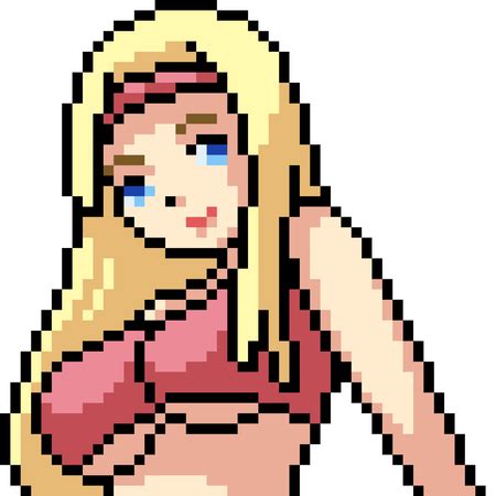 Vector Of Vector Pixel Art Anime Girl Id Royalty Free Image Stocklib