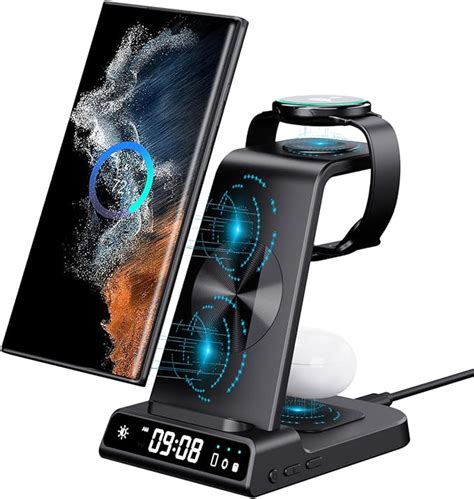 Wireless Charger Samsung Charging Station With Clock For Samsung S23