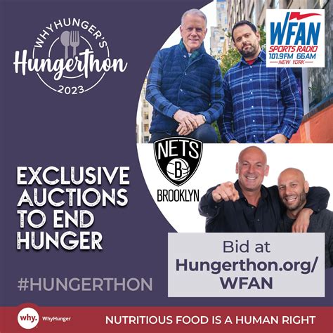 Help End Hunger Win Exclusive Wfan Experiences With 2023 Hungerthon