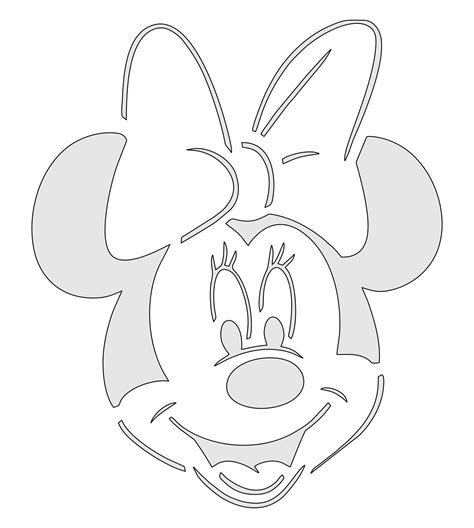 Free Printable Minnie Mouse Pumpkin Stencil
