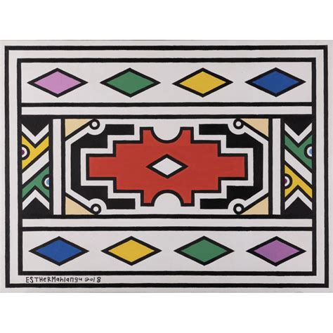 Sold Price Esther Mahlangu Born 1935 South Africa Untitled 2018