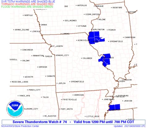 Quizlet is the easiest way to study, practise and master what you're learning. Storm Prediction Center Severe Thunderstorm Watch 74