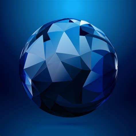 Free Vector 3d Sphere Made With Geometrical Shapes