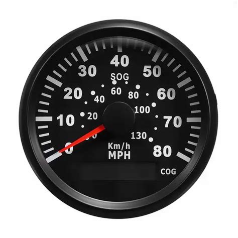 Lcd 80mph 130kmh Gps Speedometer Odometer Gauge Speed Sensor For Car
