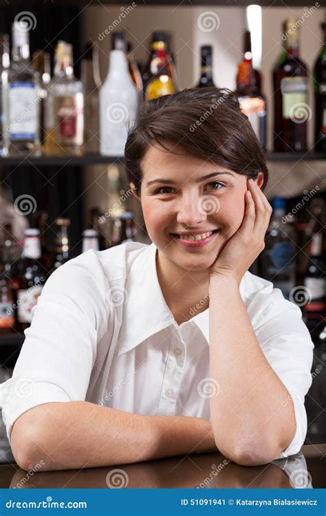 Female Bartender At Work Stock Image Image Of Restaurant 51091941