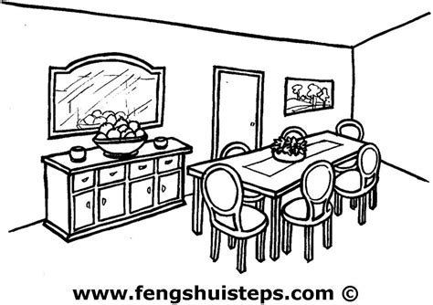 Coloring Pages Dinning Room Buildings And Architecture Printable