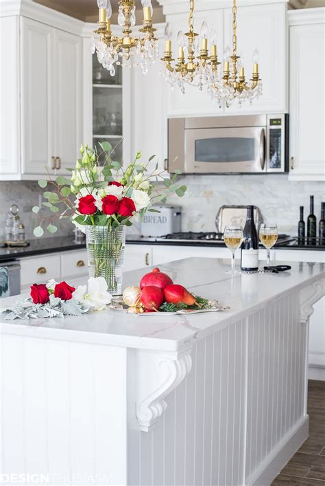Cabinets selected or built for a french country kitchen should fit with this mindset. Christmas Kitchen Decor with French Country Elegance