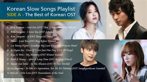 Korean Slow Songs Playlist With Lyrics Side A The Best Of Korean